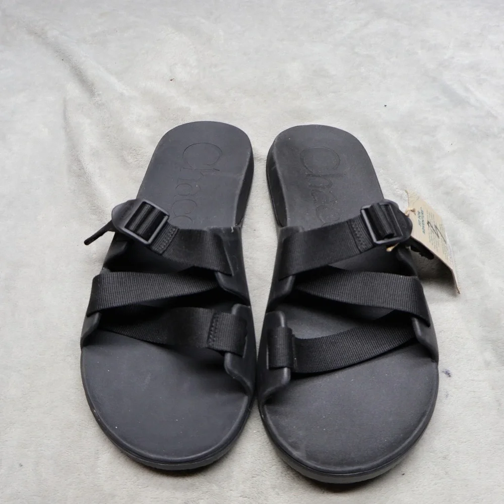 Chaco Chillos Mens‎ 13/14 Sandals Black Adjustable Straps Slide Mismatch READ